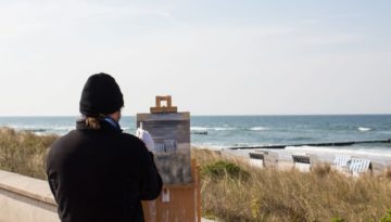 Freies Malen am Strand von Kühlungsborn im Rahmen des Plein Air Festivals (c) FRank Koebach (14)