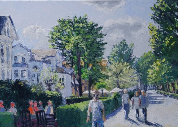 Ostseeallee in Kühlungsborn, 2018, Öl auf Leinwand, 40 x 60 cm (c) Thomas Freund