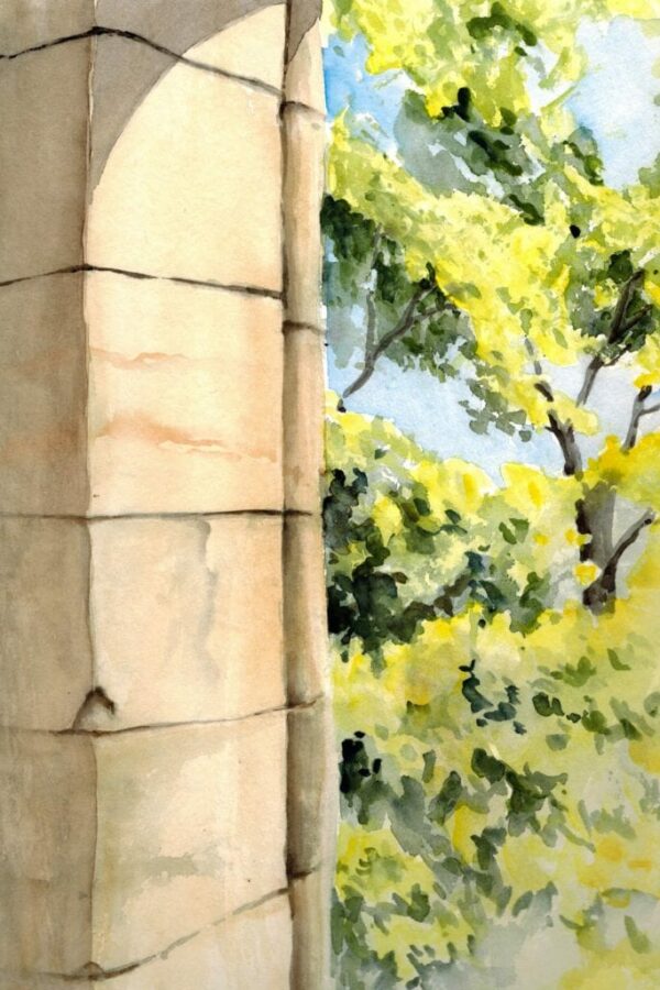 Blick aus Bibliothek (c) Aquarelle von Max Struwe Blick aus Bibliothek (c) Aquarelle von Max Struwe