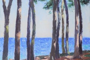 An der Steilküste – Thomas Feund, Öl auf Leinwand, 55 x 38 cm, 2023