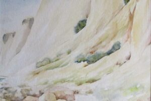 Steilküste - Max Struwe, Aquarell 30 x 45 cm